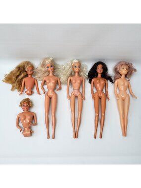 Mixed Lot of Toy Dolls 4 Complete 2 Half for OOAK - Barbie, Totsy, Unknown